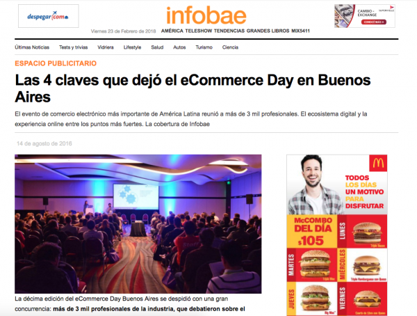 Las 4 claves que dejó el eCommerce Day Buenos Aires – ICOMMKT para INFOBAE